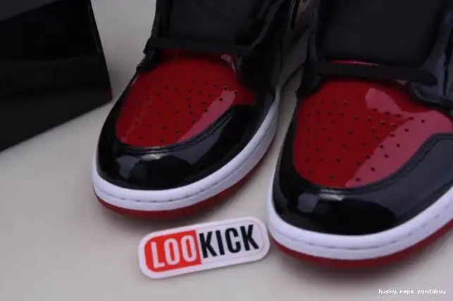 Rep Husky 555088-063 Jordan Air 1 OG Patent High Bred 0413